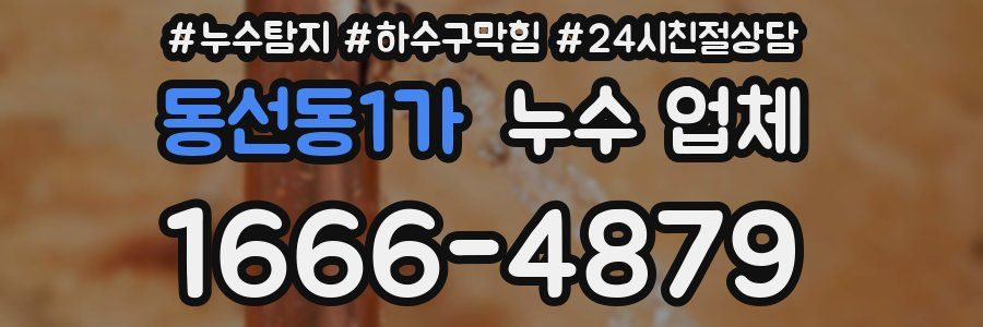 동선동1가 누수 업체