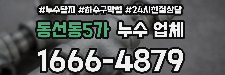 동선동5가 누수 업체