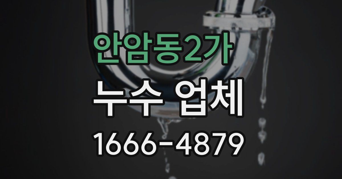 안암동2가 누수 업체