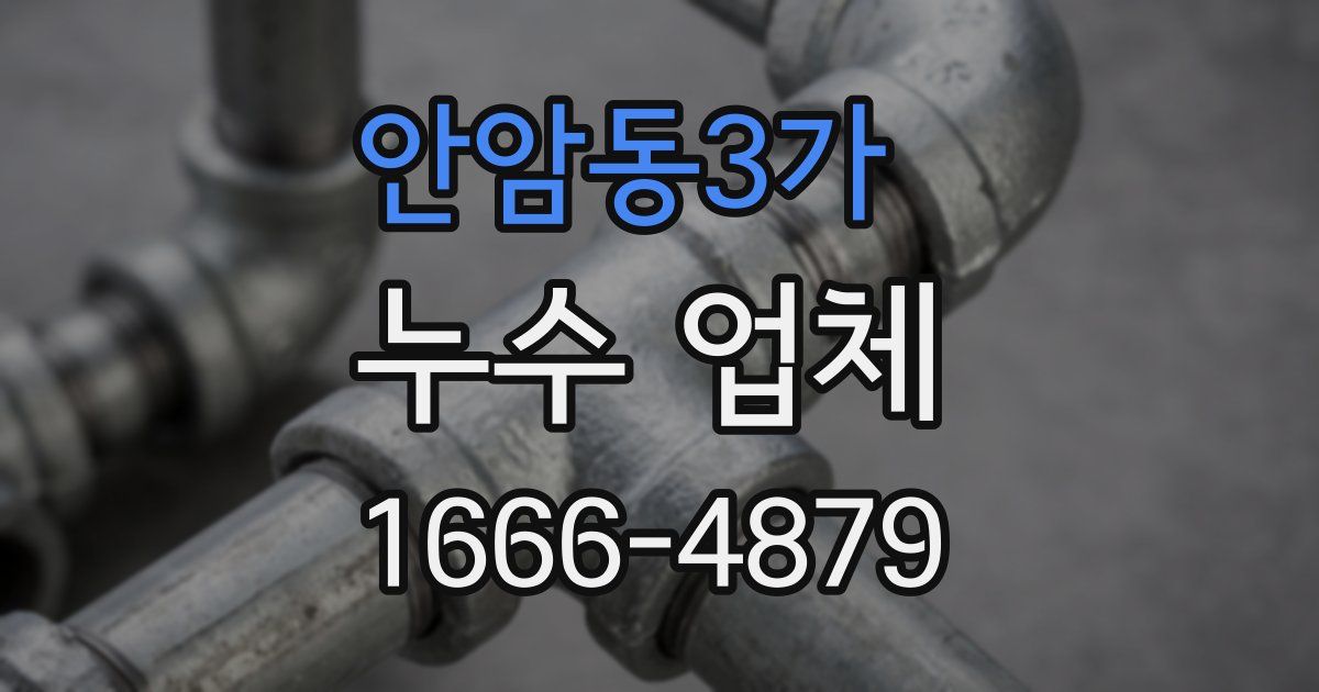 안암동3가 누수 업체