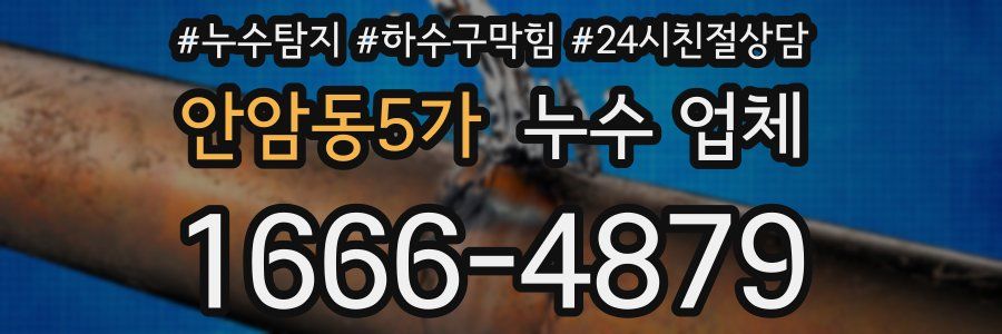 안암동5가 누수 업체
