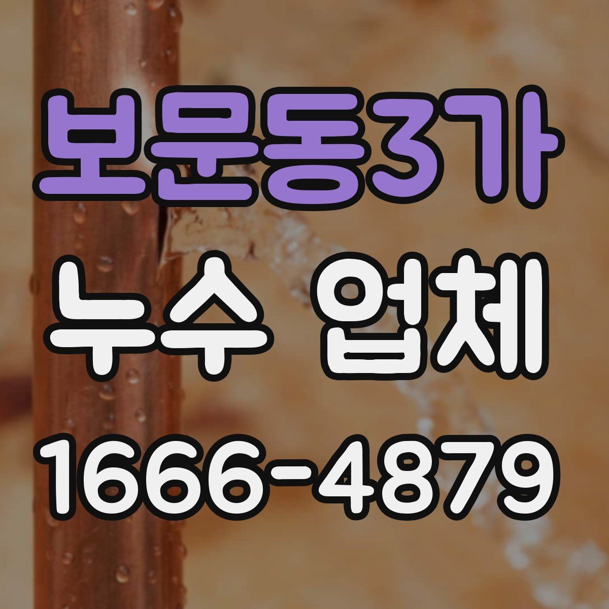 보문동3가 누수 업체