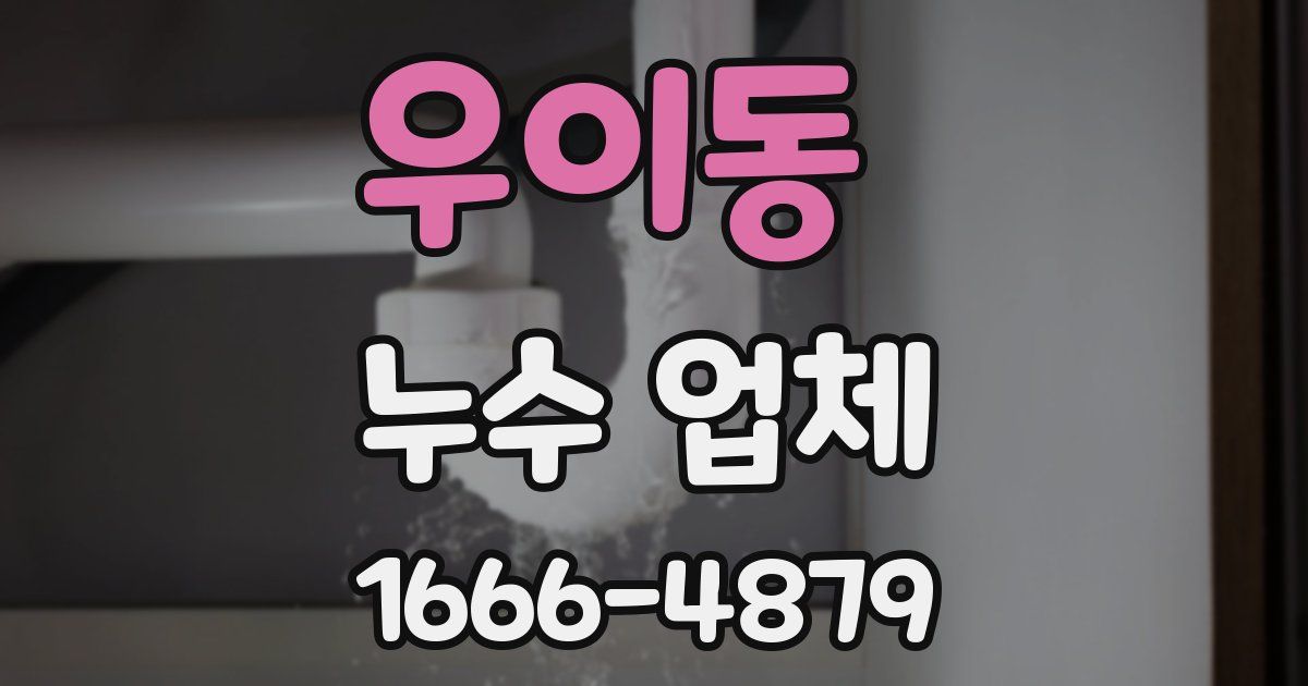 우이동 누수 업체