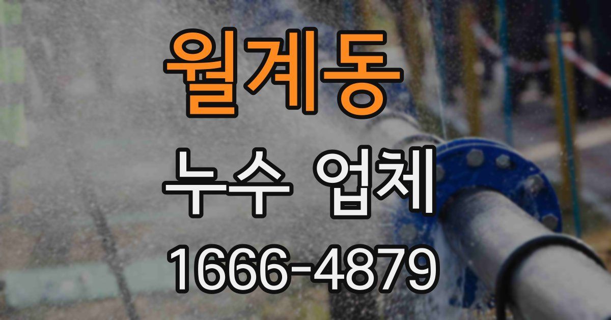 월계동 누수 업체