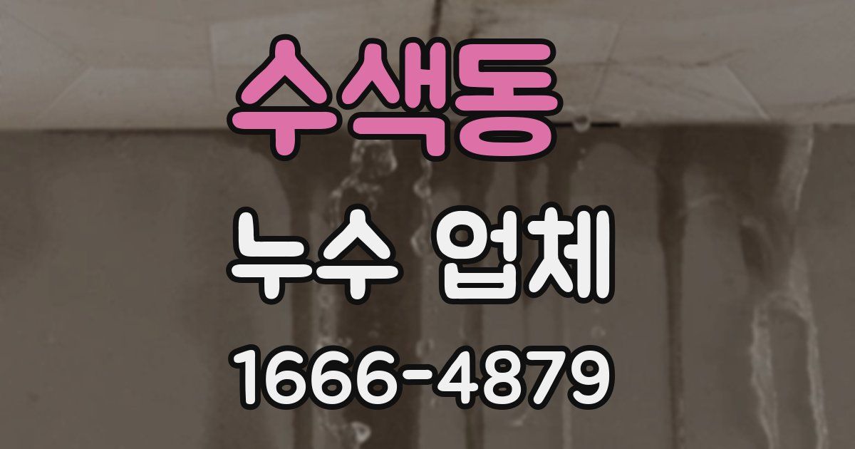수색동 누수 업체