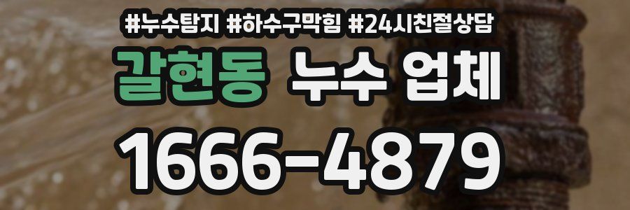 갈현동 누수 업체