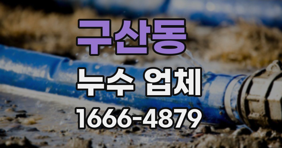 구산동 누수 업체