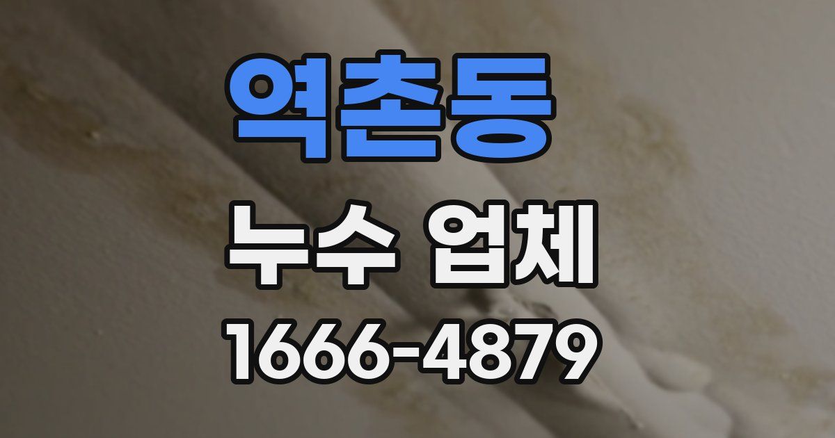 역촌동 누수 업체