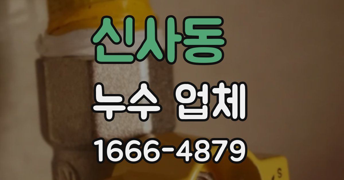 신사동 누수 업체