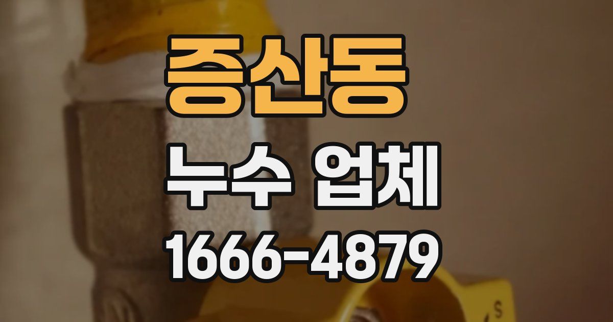 증산동 누수 업체