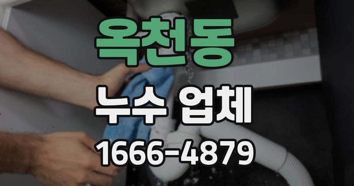 옥천동 누수 업체