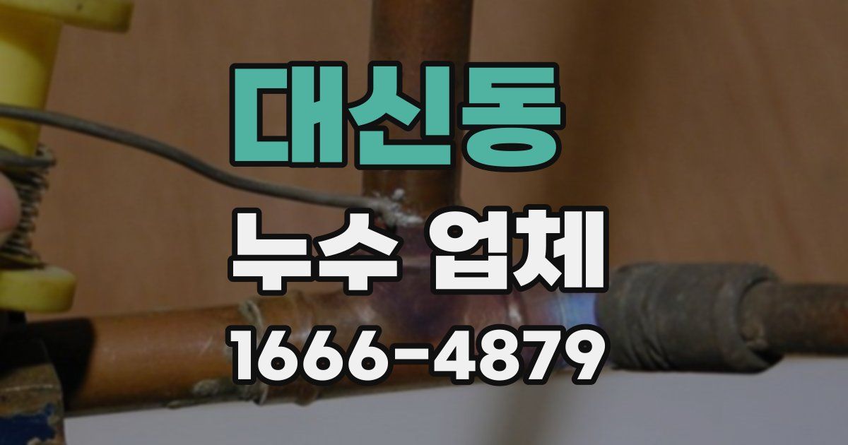 대신동 누수 업체