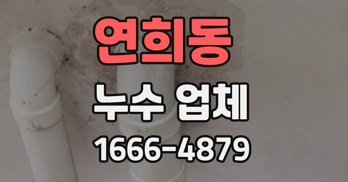 연희동 누수 업체
