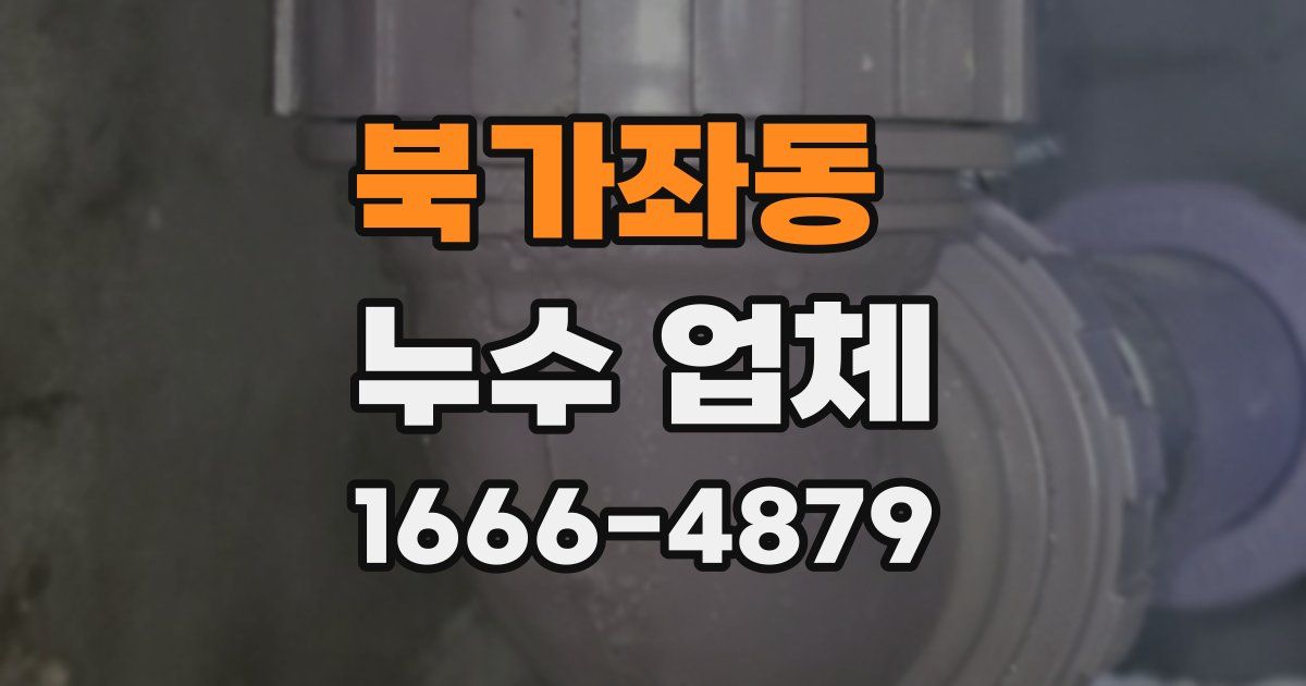 북가좌동 누수 업체