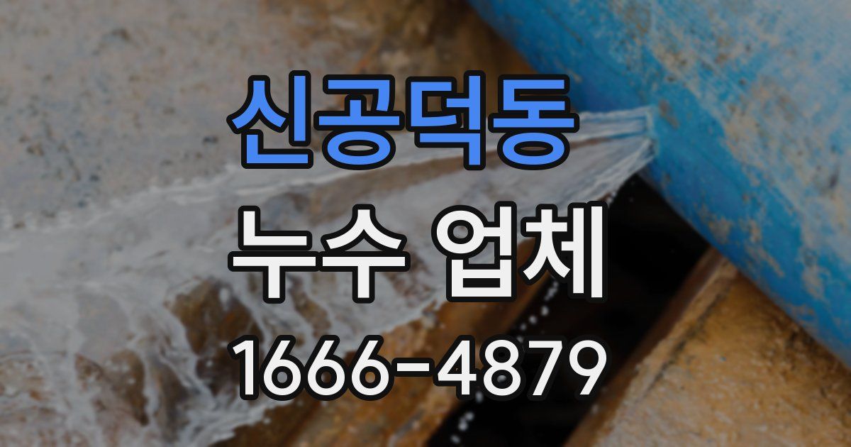 신공덕동 누수 업체