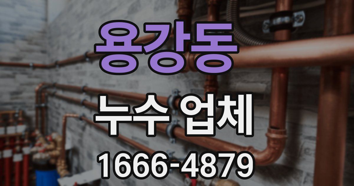 용강동 누수 업체