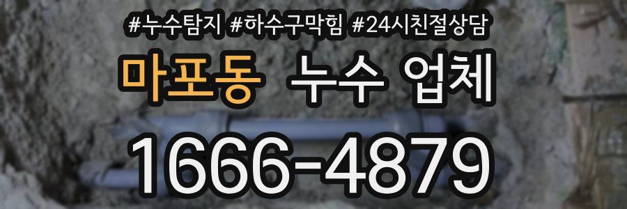마포동 누수 업체