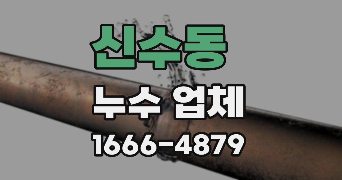 신수동 누수 업체