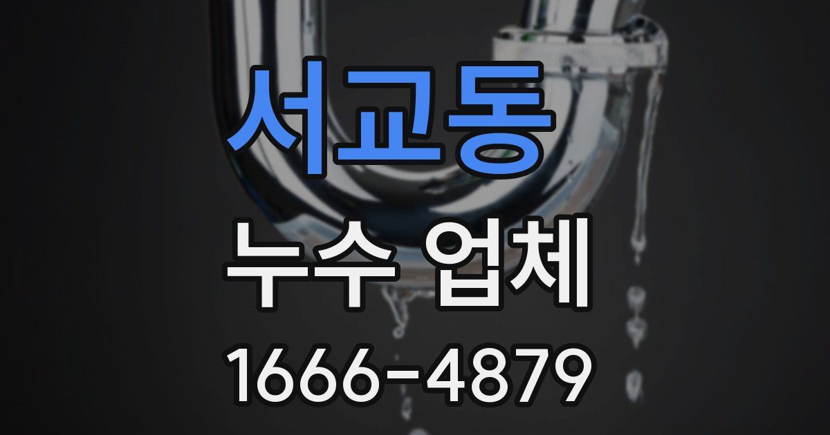 서교동 누수 업체