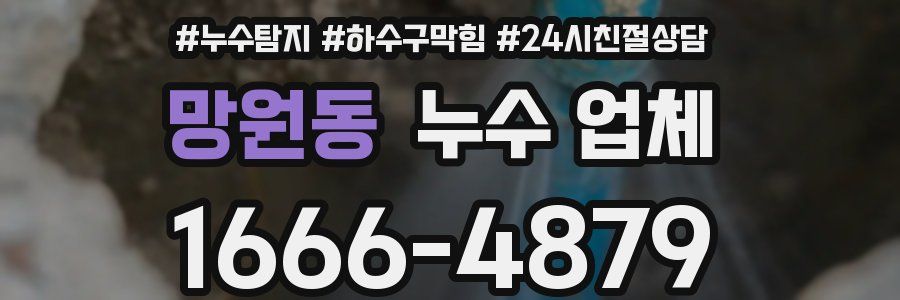 망원동 누수 업체