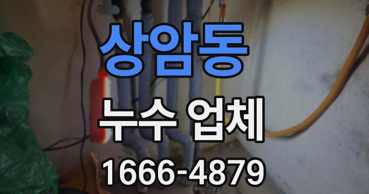 상암동 누수 업체