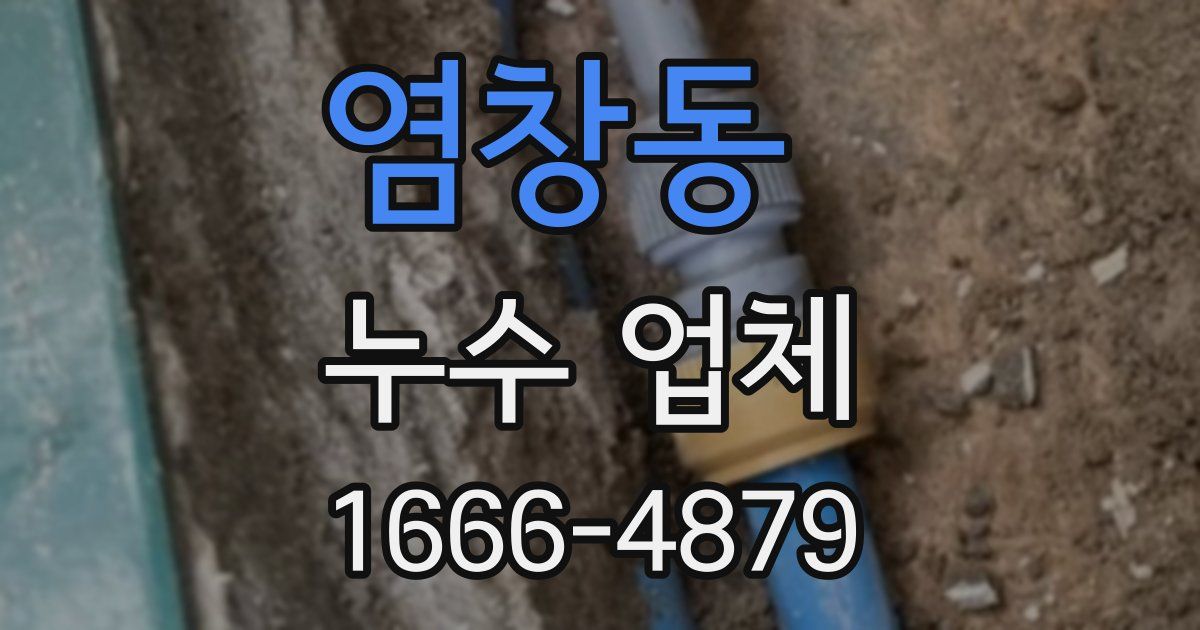 염창동 누수 업체