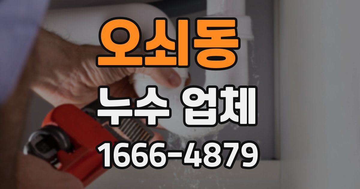 오쇠동 누수 업체