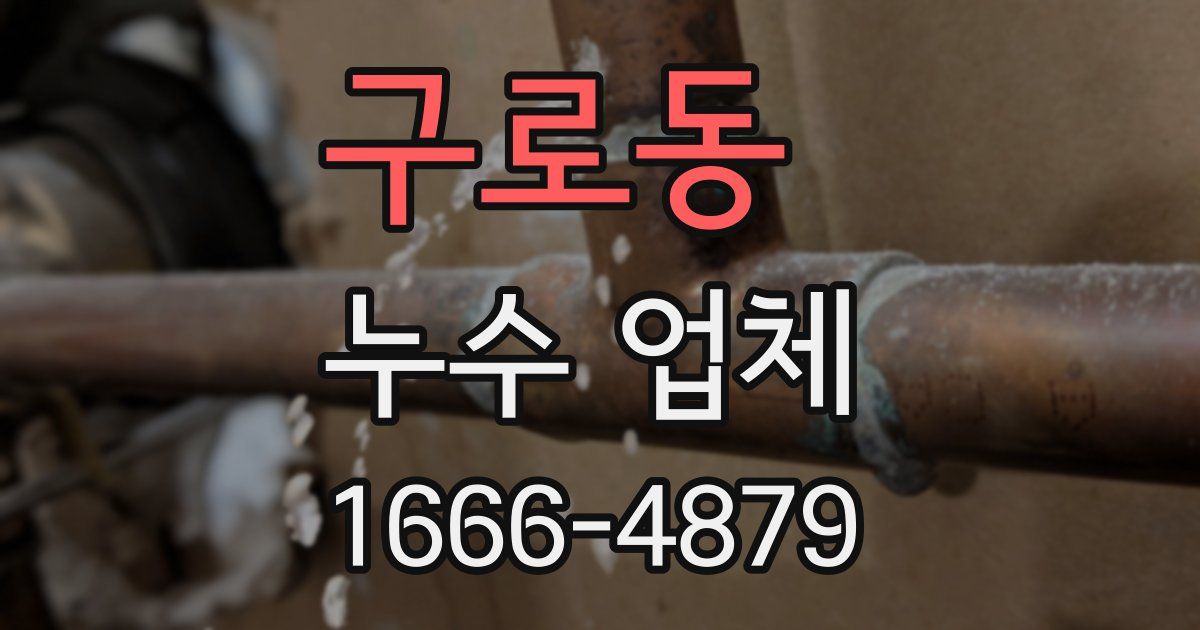 구로동 누수 업체