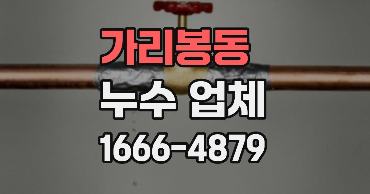 가리봉동 누수 업체