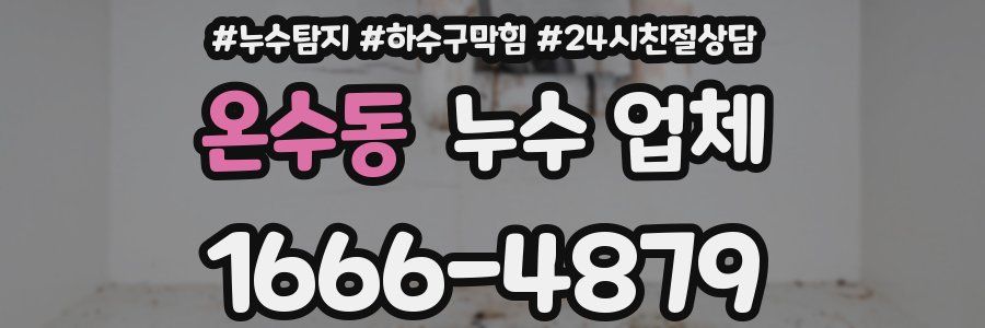 온수동 누수 업체