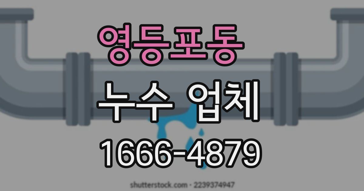 영등포동 누수 업체