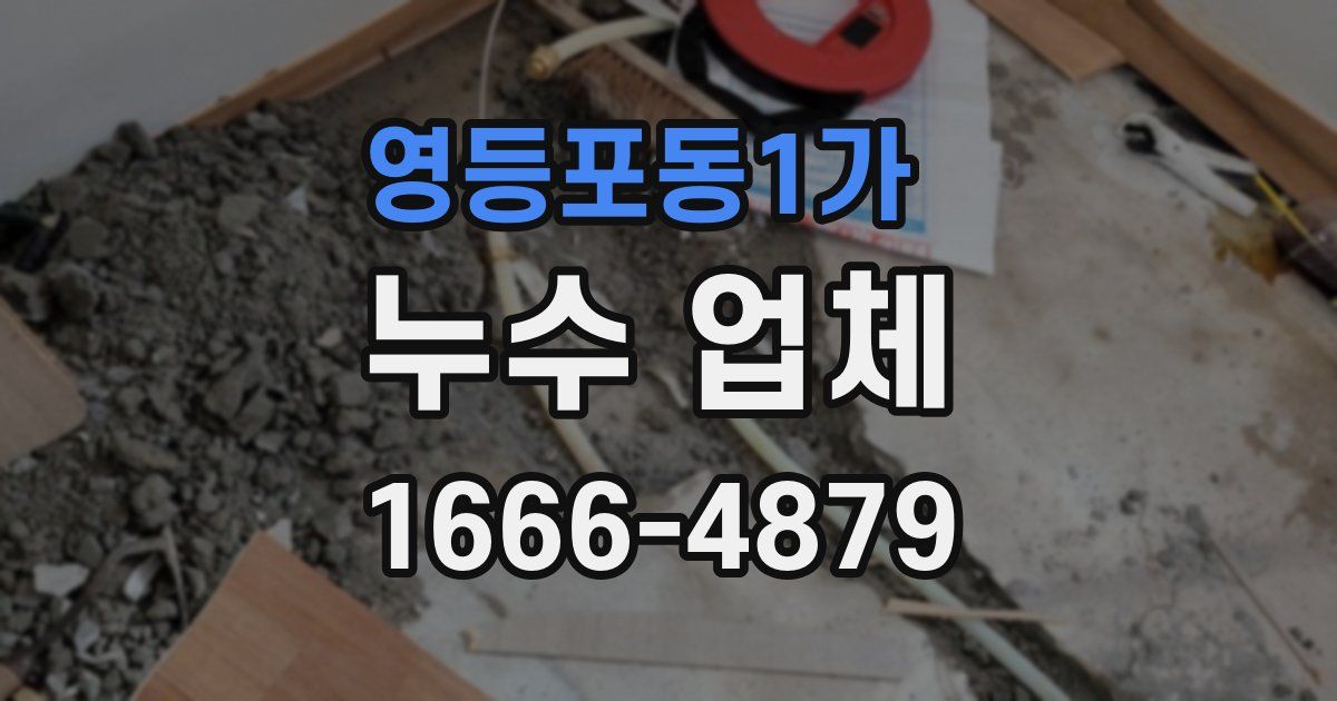 영등포동1가 누수 업체