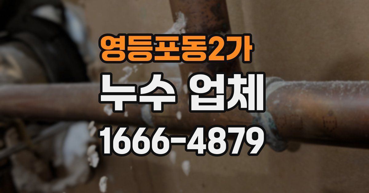 영등포동2가 누수 업체