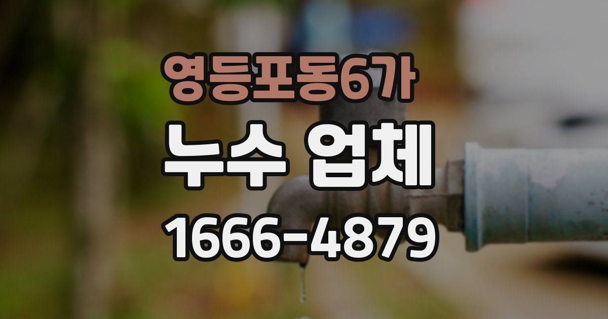 영등포동6가 누수 업체