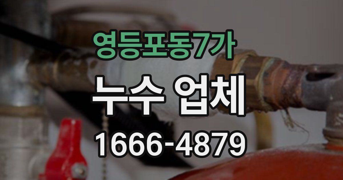 영등포동7가 누수 업체