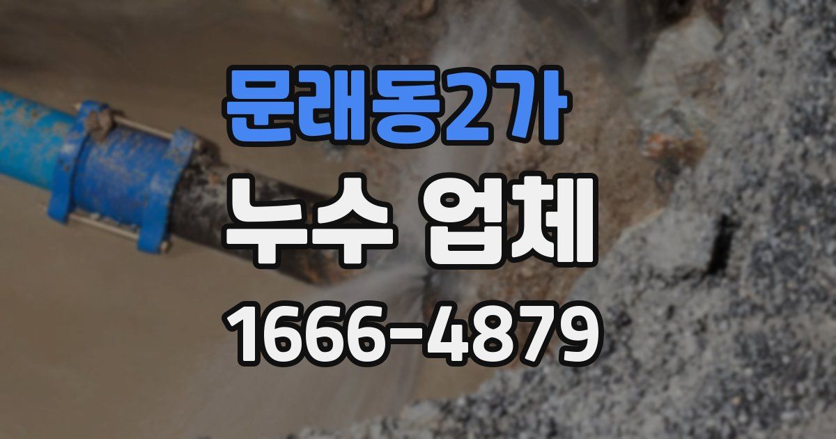 문래동2가 누수 업체