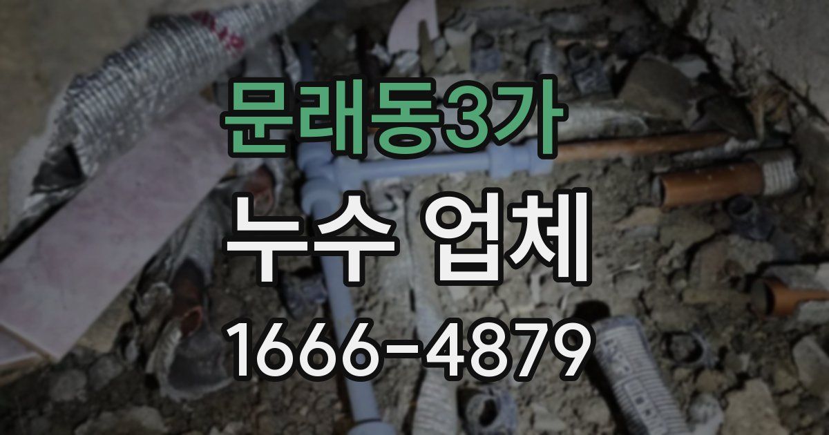 문래동3가 누수 업체