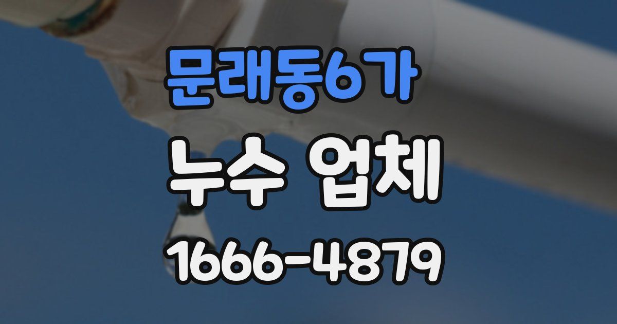 문래동6가 누수 업체