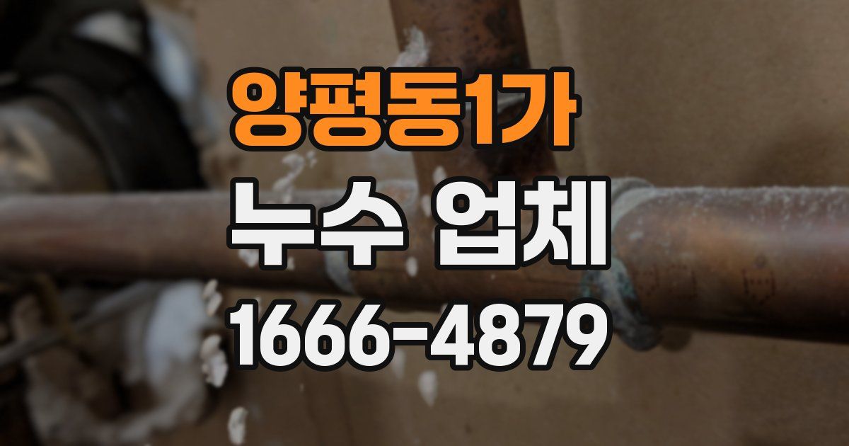 양평동1가 누수 업체