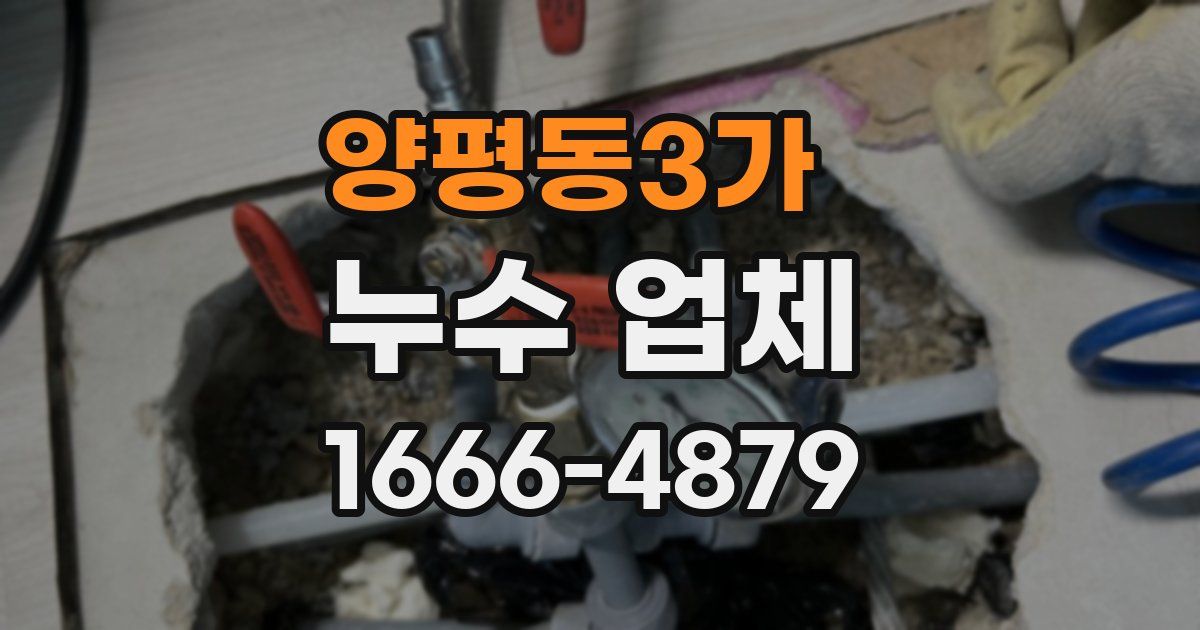 양평동3가 누수 업체