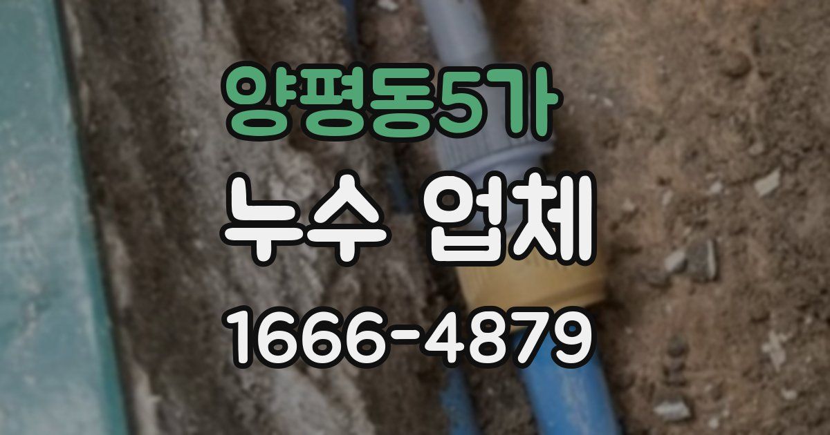 양평동5가 누수 업체