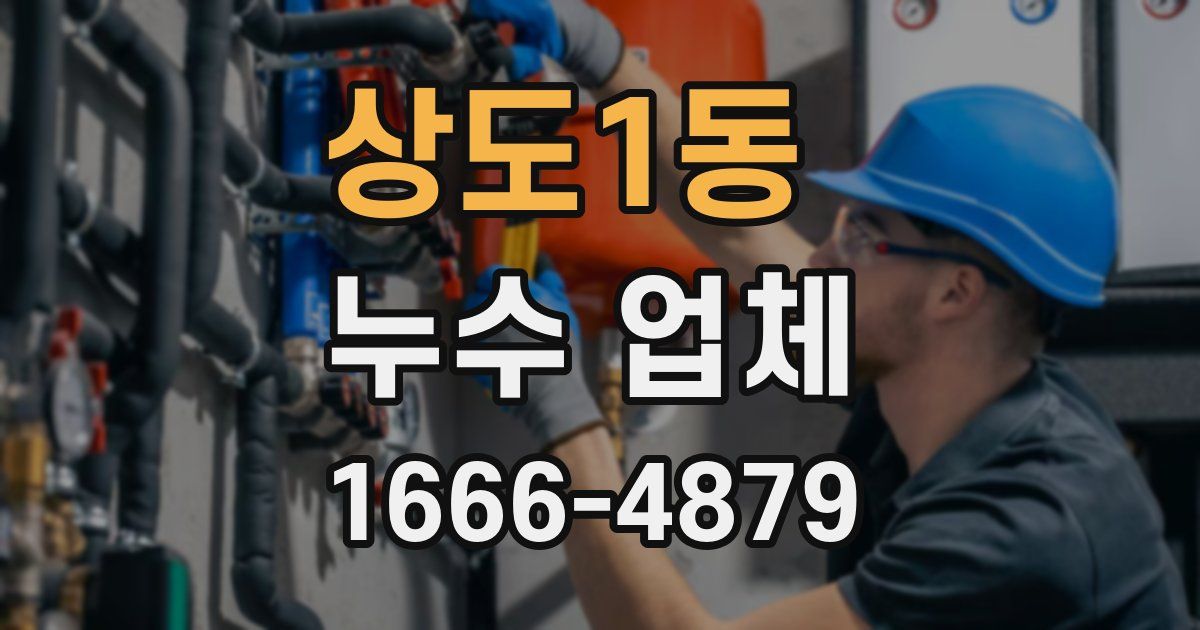 상도1동 누수 업체