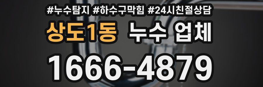 상도1동 누수 업체