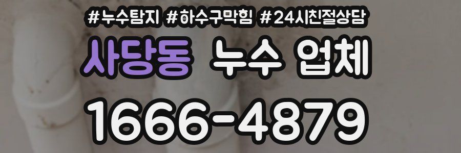 사당동 누수 업체