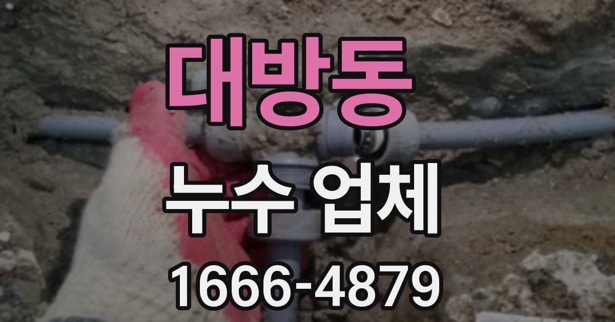 대방동 누수 업체
