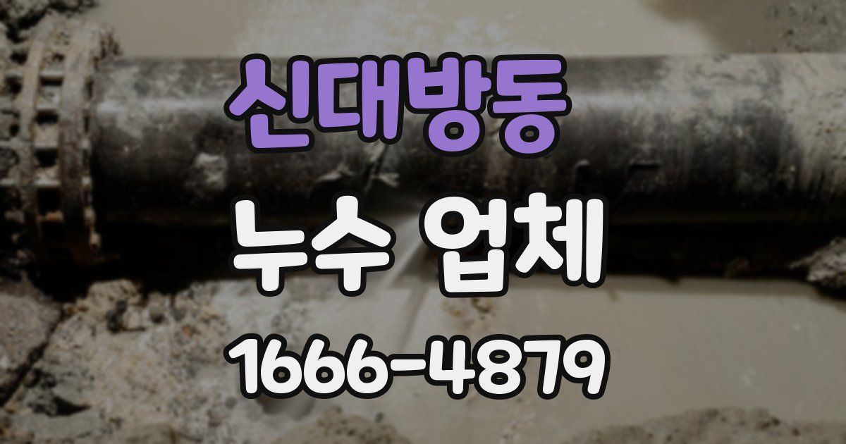 신대방동 누수 업체