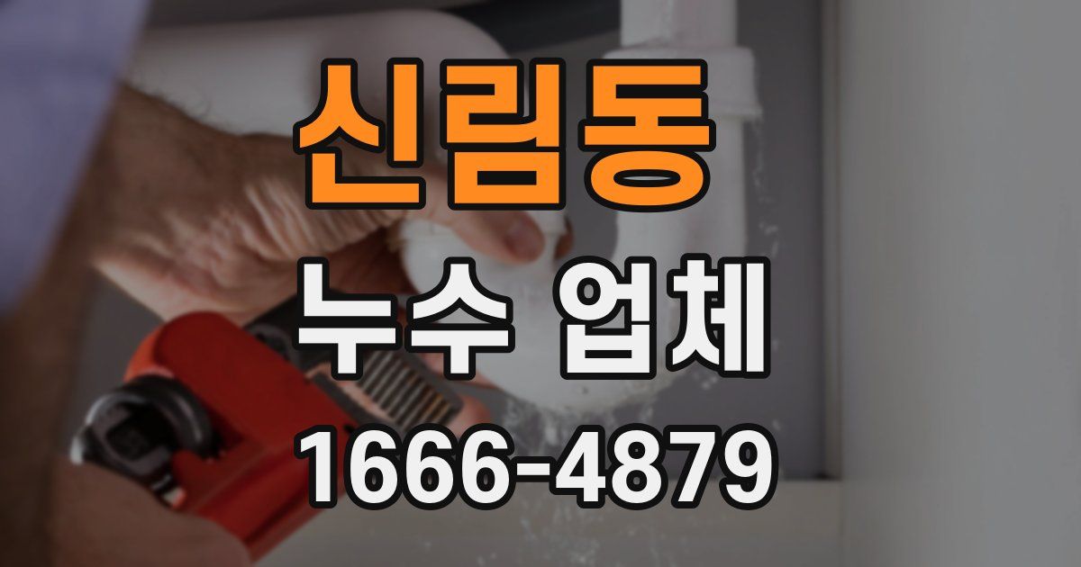 신림동 누수 업체