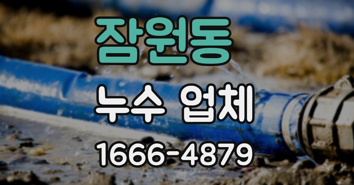 잠원동 누수 업체