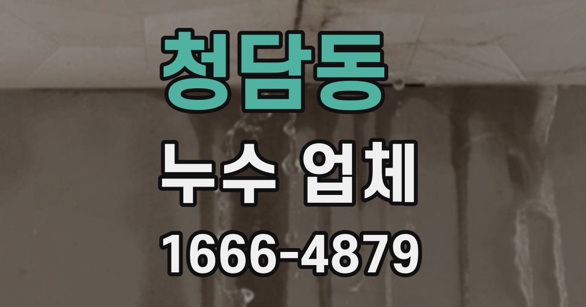 청담동 누수 업체