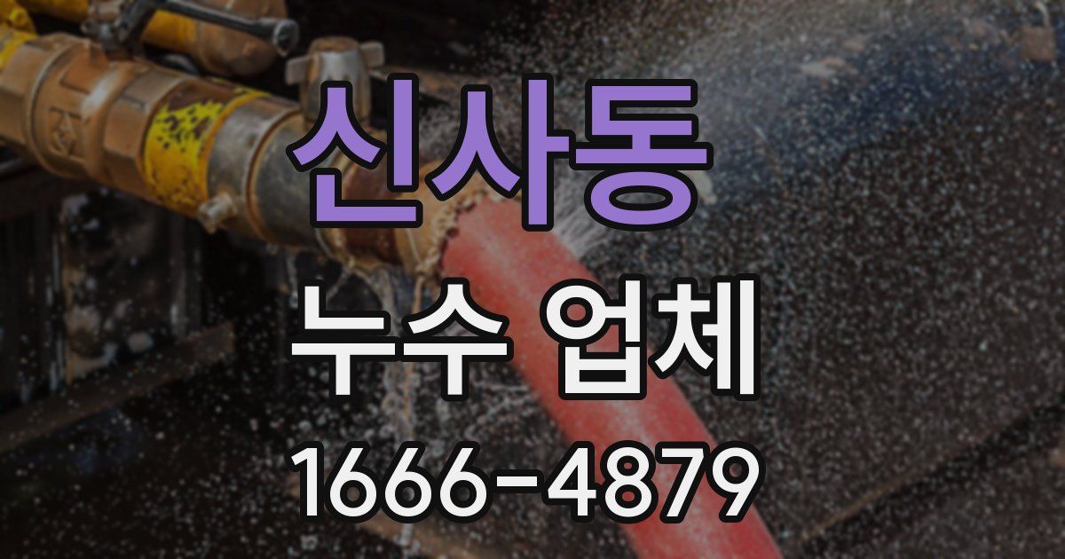 신사동 누수 업체